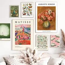 Quadro Van Gogh Matisse Picasso e William, Flower, Fotos para Sala, Home Decor