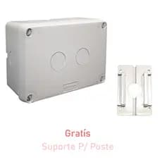 Caixa de Proteção P/ Câmeras Cftv Externa + Suporte Para Poste