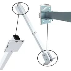 Suporte E Prolongador Forte P/ Sensor E Câmera 50cm Firme