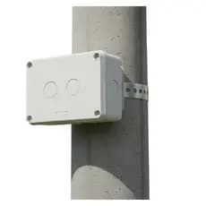 Caixa Hermética IP65 P/ Câmera CFTV Externa Kit Cinta + Suporte P/ Poste 16x11 ABS UV