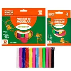 OFERTA LeoLeo 90g e 180g Massinha Modelar 6 Cores 12 Cores Artigos Papelaria Crianças Artes Escolar