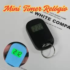 Mini Timer Relógio De Bolso 3,5X6,5Cm Com Chaveiro Portátil Para Sua Bolsa LED Verde Digital Útil