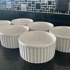 Ramequin de porcelana pequeno kit com 10 unidades - P