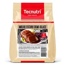Molho Escuro Demi-Glace Base p/ Molho Madeira pacote 500g 3 pacotes