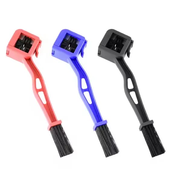 Escova Dupla Limpeza Para Corrente Bicicleta Bike Moto Limpar Trasmissão Universal ABS Casa