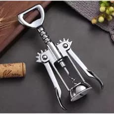 Abridor De Garrafas Saca Rolha Rolhas E Garrafa Mendonza Forte de metal Multiuso 16,5CM