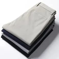 Calças Sarja  Alfaiataria Esporte Fino Bolso Faca Bolso Embutido Masculina