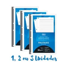 Refil para caderno argolado A5 pautado 96 folhas Tilibra tiliflex fichario