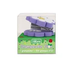 Grampeador mini flor 10 folhas Tilibra