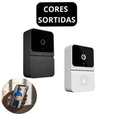 Campainha vídeo inteligente WIFI visão noturna App Premium Bivolt - (Cores Sortidas)