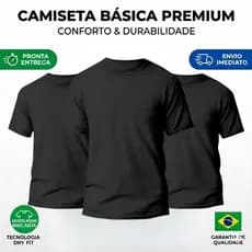 KIT 3 CAMISETAS PREMIUM DRY FIT UV50 P M G ESPORTE CORRIDA FUTEBOL