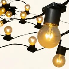 VARAL LUZES ÁREA EXTERNA FESTA CASAMENTO JARDIM TODOS OS TAMANHOS  5 10 15 20 25MT COM LÂMPADAS INCANDESCENTES INCLUSAS