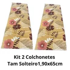 Kit 2 Colchão Colchonetes Solteiro Tamanho 1,90 x 65 x 5  Cores Variadas