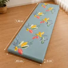 Colchonete Para Dormir Solteiro Dobrável Visita Camping inverno Tam 1,90 x 65  Espessura 5 cm