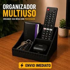 Organizador Multiuso de Mesa Porta Controle Remoto Chaves Carteira Fones Decorativo Impresso em 3D
