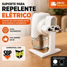 Suporte Para Repelente Elétrico Raid E SBP Mantém Em Pé Evita Vazamentos