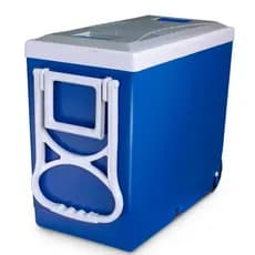 Caixa Térmica 32L Azul, Rodinhas, Fechamento Hermético e Recipiente Interno Removível - Cooler para Bebidas