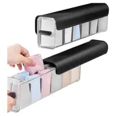 Organizador Multiuso Tipo Gaveta – Transparente com Tampa Preta!