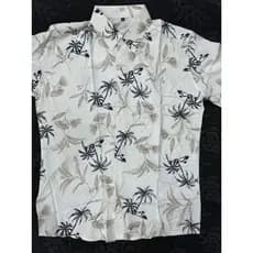 Camisa Floral Havaiana Praia Verão Masculino Manga Curta De Botão Tecido Viscose