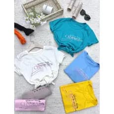 camiseta tshirt feminina manga curta algodão 100 % Gola careca sempre com estampa CHANGE