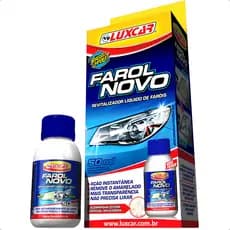 Revitalizador Líquido Farol Novo Luxcar Tira Amarelado e Aspecto Fosco Revitalizador + Estopa