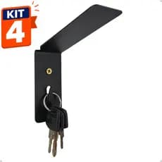Kit 4 Suportes de Parede Capacete Mochila Chaveiro Multiuso Fixação Fácil Organizador Ambiente Moto