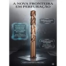 Broca Metal Duro - Cobalto/ Diamantada - 6MM (10 peças)