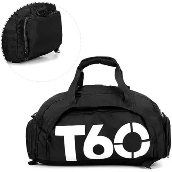 Bolsa Mala T60 para Academia e Viagem - Preta