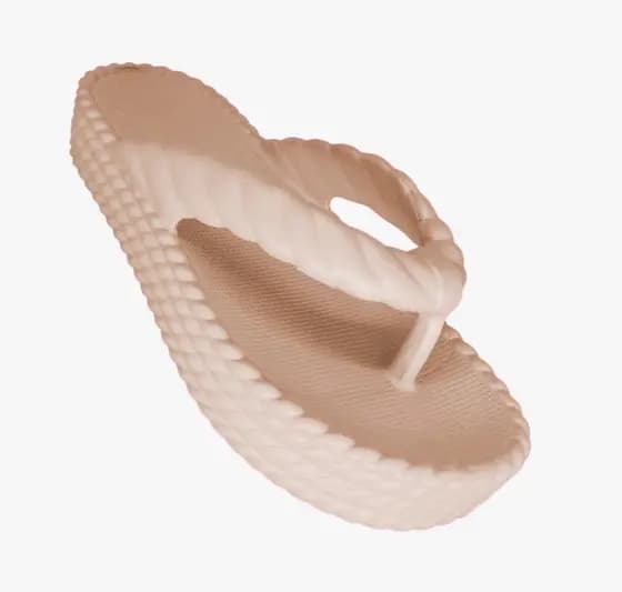 Chinelo Feminino Plataforma Bege Confortável