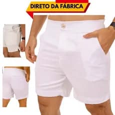 Shorts Bermuda Masculina Mauricinho Alfaiataria linho Sporte Fino