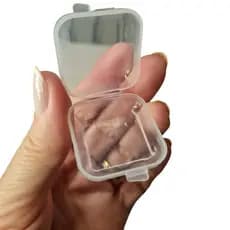 10 Mini Caixas de Plástico Transparente Portátil para Jóias, Bijuterias, Remédios e Itens Pequenos