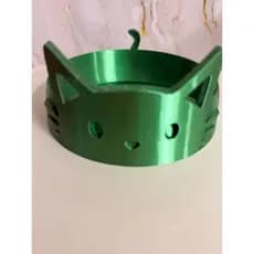kit com 2 potes Tigelas comedouro para Gatos - Tema Felinos com Orelhinhas