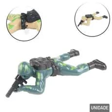 Boneco Militar à Corda Deitado Soldado Combate