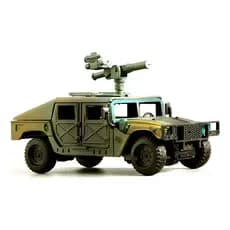 Carrinho de Fricção Plástico Jeep Combate Exército Militar Verde 1/32