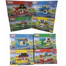 Kit 4 Caixas Blocos De Montar Inblox Minha Cidade Sortido Pecinhas Brinquedo Educativo
