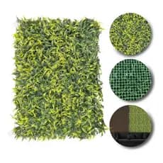 Kit 6 Placa Samambaia Artificial 40x60 Muro Ingles Jardim Vertical Parede Verde Folhagem Painel