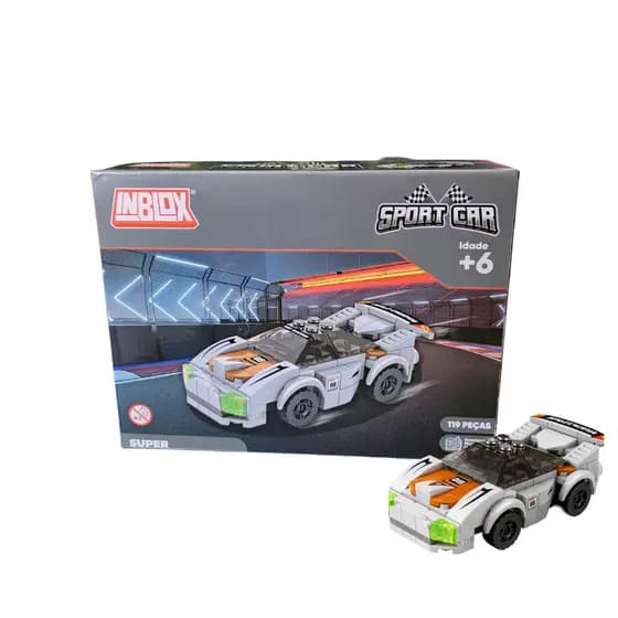 Carrinho De Montar Blocos Brinquedo Educativo Corrida Pedagogico Infantil Estilo Lego Presente Sport