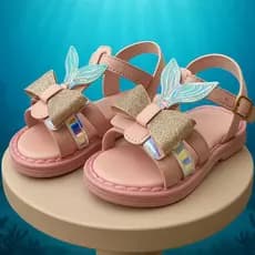 Sandália Infantil Menina Delicada Elegante Confortável Sereia