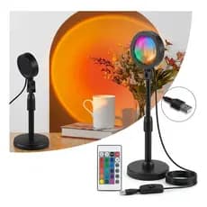 Luminária De Mesa Sunset Rgb Led Com Tripé Por Do Sol Bivolt - XL