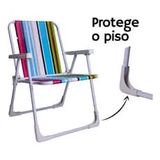 KIT 4 Pés protetor de piso para cadeira praia e varal de chão..