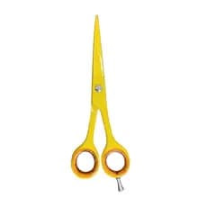 Tesoura de Cortar Cabelo Navalha 5,5 Amarelo Cod 019