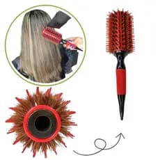 Escova de Cabelos Cerdas de Javali Tam 18 Vermelho cod 1591