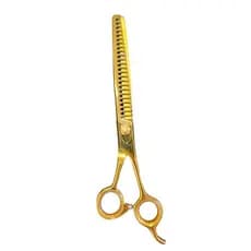 Desfiadeira Tubarão de Repicar Cabelo e Tosa 8,5 Dourada Profissional cod 201