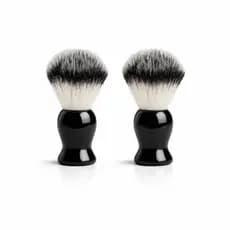 2 Pincel de Barbear Preto Profissional
