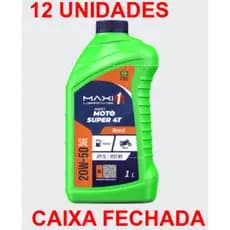 Caixa com 12 Óleo Lubrificante Mineral Maxi1 4T 1 LITRO