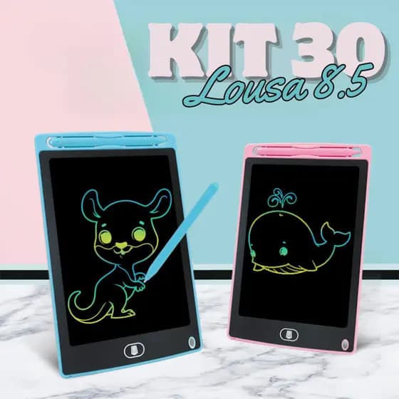 30 Peças Lousa Mágica Tela Lcd 8.5 Polegadas Infantil De Escrever E Desenhar Tablet