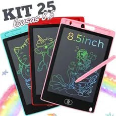 25 Lousas Magica Tablet Lcd 8.5 Polegadas Escrever Pintar e Desenhar