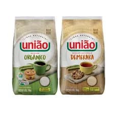 Kit Açúcar União Orgânico 1kg + Demerara 1kg – 2 Unidades Total 2kg Qualidade Premium
