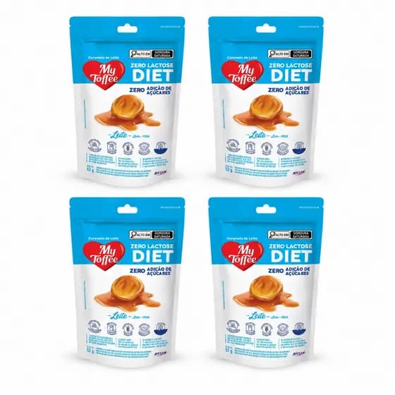My Toffee Diet Leite 52g Zero Lactose Kit 4un