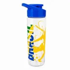 Garrafa Squeeze Brasil 700ml  Água Academia Esporte Futebol Tampa Flip Cores Sortidas